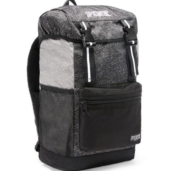 PINK Victoria's Secret Handbags - Victoria's Secret PINK Sport Marled Grey Backpack
